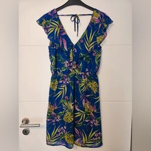 H&M Backless Floral Mini Dress